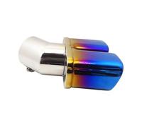 For Nissan For Qashqai Exhaust Muffler Tip Stainless Steel Exhause 1 To 2 Dual Pipe Modified Car Rear Tail Throat Liner Exhaust Tip Tail Pipe Trim(Blue)
