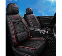 For Nissan For Qashqai J10 J11 Leather Car Seat Cover For Juke For Tiida For X Trail T31 T32 For Versa For Primera P12 For Patrol Y61 For Micra Seat Cover Cushion(Black Red line)