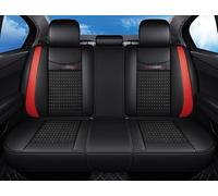 For Nissan For Qashqai J10 J11 Leather Car Seat Cover For Juke For Tiida For X Trail T31 T32 For Versa For Primera P12 For Patrol Y61 For Micra Seat Cover Cushion(Black Red 4pcs)