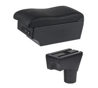 For Nissan For Sunny For March For Micra K13 MK4 IV 2010-2023 Armrest Box Leather Arm Rest Center Console Storage USB Led Armrests Centre Console(E2 Black Line)