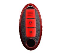 For Nissan Key Fob Cover with 2 Button Protector for Models For Qashqai J10 J11 For Juke Alissa For XTrail Car Key Case (Red)