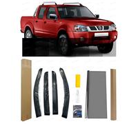 For Nissan Navara D22 Double Cab 1998-2005 | Wind Deflectors & Multi-Use Window Tint Film Kit | 6 Metre VLT 50% Other Options for Car, Home & Office | Rain Guards & Privacy Glass Protector w Tools