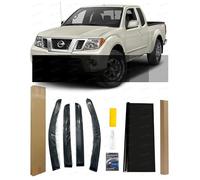 For Nissan Navara D40 Double Cab 2005-2015 | Wind Deflectors & Multi-Use Window Tint Film Kit | 3 Metre VLT 5% Other Options for Car, Home & Office | Rain Guards & Privacy Glass Protector w Tools