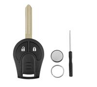 For Nissan Note E12 Micra K13 Juke F15 Qashqai Tiida X-Trai Cube NV200 2 Buttons Car Key Fob Case Shell Battery CR1620