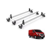 For Nissan Primastar 2021+ Roof Rack Rhino Kammbar Fleet 3 Bars | Only fits H1 Low Roof Height, 3x Steel Roof Bars [VA3FL]