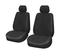 For NISSAN PU Leather Car Seat Cover Set Universal Fit Most Cars Chair Protector Pad Comfort Car Seat Cushion Mat Car Seat Covers(Black 1 Front)