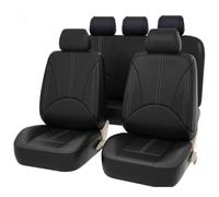 For NISSAN PU Leather Car Seat Cover Set Universal Fit Most Cars Chair Protector Pad Comfort Car Seat Cushion Mat Car Seat Covers(Black Full Set)
