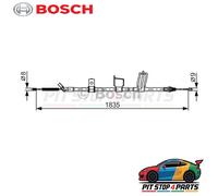 For Nissan Qashqai Hand Brake Cable Bosch 1987482341 Premium Graded 2007-2013