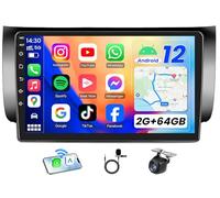 For Nissan Sentra Radio 2013-2017: 4 cores+64GB ROM 10 inch 1280x800 HD Touch Screen Car Stereo with Wireless Carplay and Android Auto - Support 5G WiFi Bluetooth GPS FM