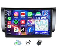 For Nissan Sentra Radio 2013-2017: 4 cores+64GB ROM 10 inch 1280x800 HD Touch Screen Car Stereo with Wireless Carplay and Android Auto - Support 5G WiFi Bluetooth GPS FM
