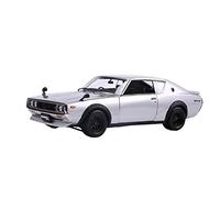 For Nissan Skyline 2000GT-R Open All Doors Silvery Gray Simulated Model 1 18 Mini Replica Toys