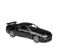 For Nissan Skyline GTR R34 1 24 Die Casting Metal Analog Car Model Gift Vehicles Kit(Black)