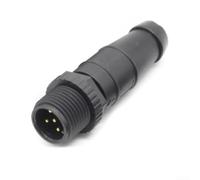 For NMEA 2000 Backbone Drop Male Female Marine Terminal Resistor Connector M125P, 5 Pin Threaded Locking Waterproof Connector for Marine Communication (M12-5P male)