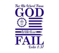 for no Word from god with Ever Fail Mural and Wall Vinyl Decal 57.6x89cm Self Adhesive DarkBlue