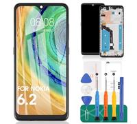 For Nokia 6.2 LCD Screen For Nokia 7.2 Screen Replacement TA-1200 LCD Display TA-1198 Touch Digitizer Assembly TA-1201,TA-1187,TA-1193,TA-1178,TA-1196,TA-1181 Repair Kit(Black With Frame)