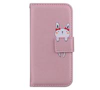 for Nokia C21 Case, Shockproof PU Leather Flip 3D Animal Wallet Phone Cases TPU Bumper Folio Slim Fit Protective Cover with Stand Magnetic Card Slots Holder for Nokia C21 Pink