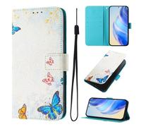 For Nokia HMD Skyline Case, Premium Leather Painted Wallet Book Flip Stand View Phone Cover with Card Holder Slots Compatible with Nokia HMD Skyline,Butterfly