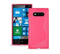 For Nokia Lumia 820 Phone Case - Slim TPU Silicone Gel Soft Shockproof Protective Lightweight Flexible Back Case Phone Cover - Pink S Line