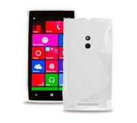 For Nokia Lumia 830 Phone Case - Soft Silicone Gel TPU Shockproof Slim Protective Flexible Lightweight Back Case Phone Cover for Nokia Lumia 830 - White S Line