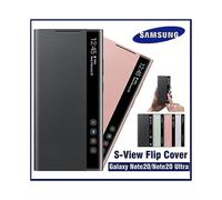(For Note 20 Ultra, Rose gold) Apply To Samsung Mirror Smart View Flip-free Answering Cover Compatible Galaxy Note 20 / Note20 Ultra 5g Phone Led Cover S-view Cover Ef-zn985 Mobile