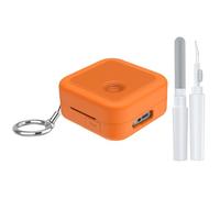 for Nothing Ear (3) Case Cover, Soft Silicone Case for Nothing Ear (3), Shockproof Protective Skin Cover with Cleaner Kit & Carabiner (Orange)