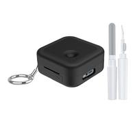 for Nothing Ear (3) Case Cover, Soft Silicone Case for Nothing Ear (3), Shockproof Protective Skin Cover with Cleaner Kit & Carabiner (Black)