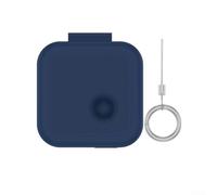 for Nothing Ear 3 Case Silicone Protective Shell Shockproof Dustproof Soft Skin Black Blue Orange with Carabiner Clip(Blue)