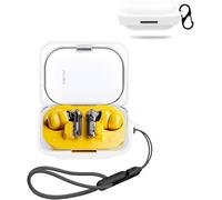 for Nothing Ear (a) Case Cover,NOUKAJU Earphone Silicone Protective Cover(with Carabiner + Lanyard) Drop-Proof,Shock-Proof,Case for Nothing Ear a(White)