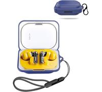 for Nothing Ear (a) Case Cover,NOUKAJU Earphone Silicone Protective Cover(with Carabiner + Lanyard) Drop-Proof,Shock-Proof,Case for Nothing Ear a(Blue)