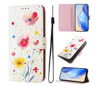 For Nothing Phone 2A Case, Premium Leather Painted Wallet Book Flip Stand View Phone Cover with Card Holder Slots Compatible with Nothing Phone 2A,Flowers plants