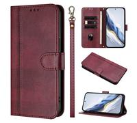For Nothing Phone 4A Leather Phone Case,Magnetic Closure Full Protection Book Folio Design,Wallet Case Cover [Card Slots] and [Kickstand] For Nothing Phone 4A -Red