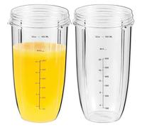 for NutriBullet Blender Replacement Cups 32oz, Replacement Spare Parts Accessories Compatible with NutriBullet 600W/ 900W Series Blender (2 Pack)