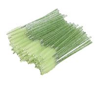 for Nylon, 50pcs Makeup Brush, Mascara Wands, Eyelash & Eyebrow, Disposable Portable for Makeup Use (Green)