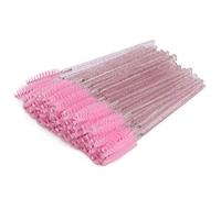 for Nylon, 50pcs Makeup Brush, Mascara Wands, Eyelash & Eyebrow, Disposable Portable for Makeup Use (Pink)