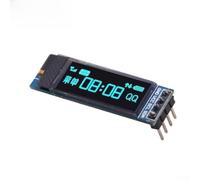 For OLED Display 0.91 Inch 128 x 32 I2C Interface Blue White Screen 3.3 V 5 V Voltage Compatible for Electronic Projects and Industrial Applications (Blue)