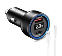 For oneplus 15 13 Nord Ce 5 car charger supervooc 100w with cable 2m, 2 Port Cigarette Lighter adapter for oppo Find X9 x8 Reno 15 14 12V usb socket for Realme 15 12 warp car charger