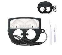 for OnePlus Buds 4 Case Cover,NOUKAJU Wireless Earphone Protective Cover(with Carabiner + Lanyard + Cleaning Pen) Drop-Proof,Scratch-Proof,Shock-Proof,Case for OnePlus Buds 4(Coal Briquettes)