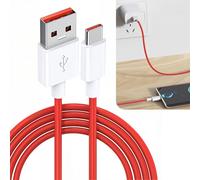For OnePlus Charge Cable 2M USB C 65W Warp Super Charge, 480Mbps Data Transfer for OnePlus 11/10 Pro/Nord 2T/8/7 Pro/7T/6T/6/5T/5/3T Flexible Red Cab