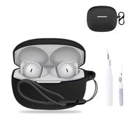 for Oneplus Nord Buds 4 Pro Case Cover,NOUKAJU Earphone Protective Cover(with Carabiner + Lanyard + Cleaning Pen) Drop-Proof,Scratch-Proof,Shock-Proof,Case for Oneplus Nord Buds 4 Pro(Black)