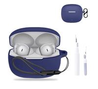for Oneplus Nord Buds 4 Pro Case Cover,NOUKAJU Earphone Protective Cover(with Carabiner + Lanyard + Cleaning Pen) Drop-Proof,Scratch-Proof,Shock-Proof,Case for Oneplus Nord Buds 4 Pro(Blue)