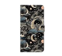 for Oneplus Nord CE 3 Case, Premium Leather Painted Wallet Book Flip Stand View Phone Cover with Card Holder Slots Compatible with Oneplus Nord CE 3,moon