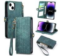 for OnePlus Nord CE4 5G Case, Protective Cover OnePlus Nord CE4 5G Zipper Phone Case Wallet Flip Shockproof Leather RFID-Technology Card Holders Magnetic Stand for OnePlus Nord CE4 5G, green