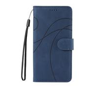 for OnePlus Nord CE4 Lite Case, Flip Wallet Cover Soft Silicone PU Leather Shockproof TPU Bumper Arc Flower Book Protective Phone Holster for OnePlus Nord CE4 Lite blue