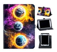 for OnePlus Pad 11.61 inch 2023 Case,360 Degree Rotating Protective Cover with Kickstand and with Magnetic Closure Case,Purple Flame Planet
