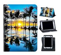 for OnePlus Pad 11.61 inch 2023 Case,360 Degree Rotating Protective Cover with Kickstand and with Magnetic Closure Case,Coast Sea Palm Trees