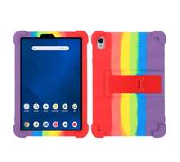 for Onn 11 Core Case 2026 Model Tablet with PC Kickstand, Soft Silicone, Washable, Thickened Corner Shockproof, Rainbow