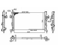 FOR OPEL COMBO 1.3D 2004 on Radiator 1300259 1300261 13100381 24466780