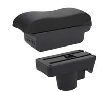 For Opel For Astra 2006-2011 Car Armrest Box Curved Surface Storage Box Interior Accessories WEFOLCC(B2 Black line 3USB)