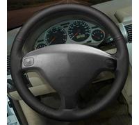 For Opel For Astra For G Corsa For B Zafira For A Agila For A Combo Car Braid On Steering Wheel Perforated Leather Cover Hand Stitching(Bianco)