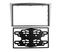 For Opel For Astra (H) 2004-2010 Double 2 Din Radio Frame Fascia Dash Installation Trim Face Car Radio Frame(Silver grey,178X100 mm)